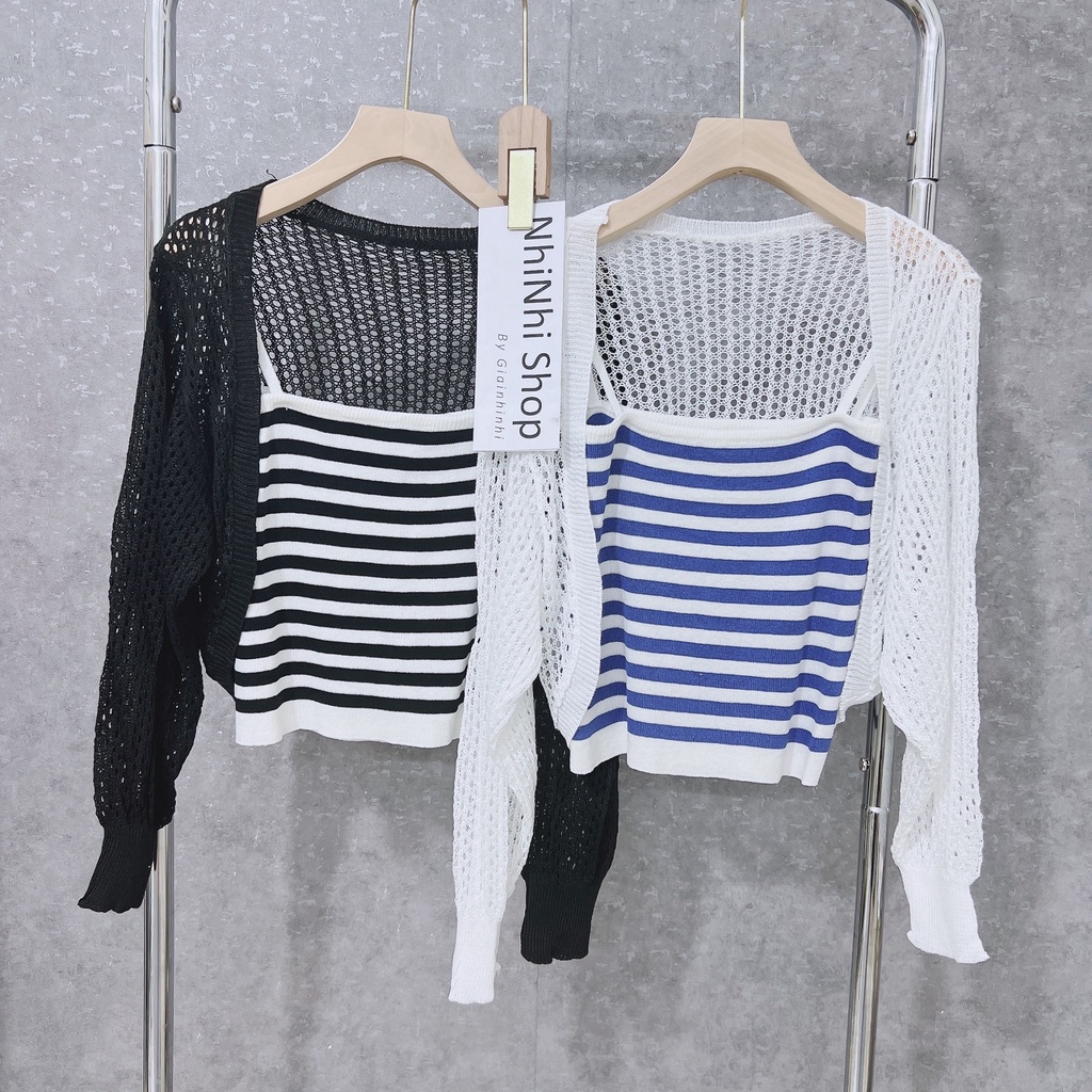 Set áo len cadigan kèm áo 2 dây SE1623 - NhiNhi Shop