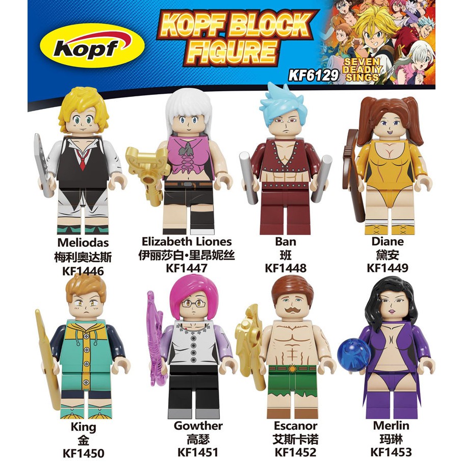 Bộ Đồ Chơi Lego Seven Deadly Sins Kf6129