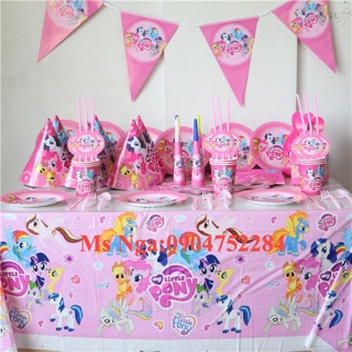 Bộ sinh nhật hồng PoNy(44 món)