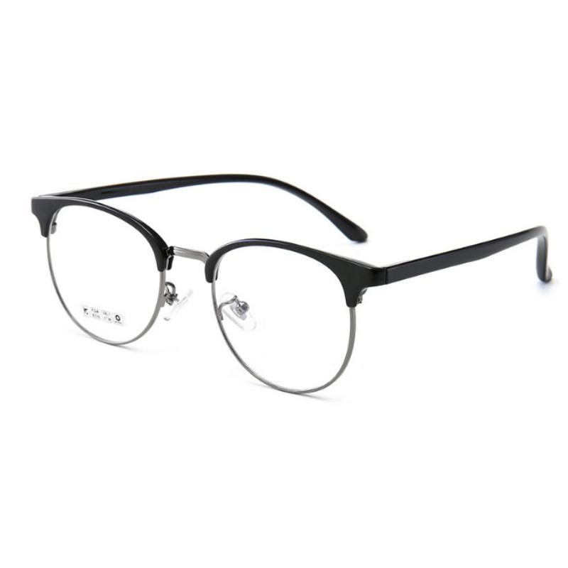 GỌNG KÍNH CẬN TRÒN KIM LOẠI NỮA GỌNG | BigBuy360 - bigbuy360.vn