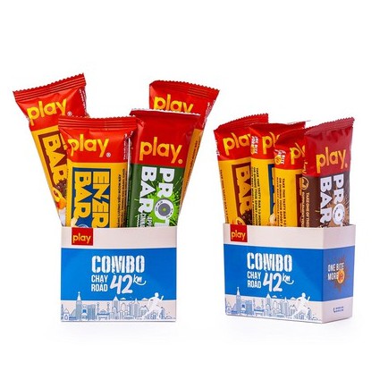 Combo dinh dưỡng thể thao - Thanh năng lượng PLAY, thanh protein PLAY - Combo chạy bộ Road 42km