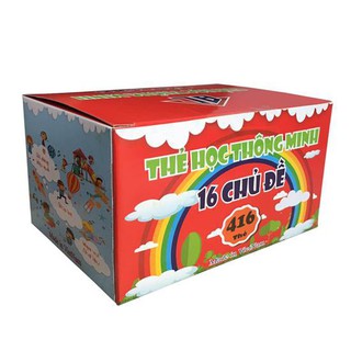 Combo 5 bộ thẻ học thông minh cho bé 16 chủ đề
