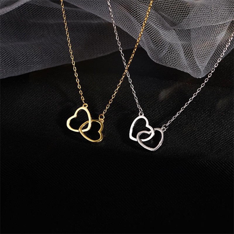 Vòng cổ Bạc 925 Mặt Trái Tim Đính Đá Zircon Đơn Giản Thời Trang Cho Nữ