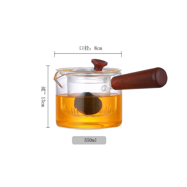 Ấm Thủy Tinh Pha Trà có lõi lọc 550 ML