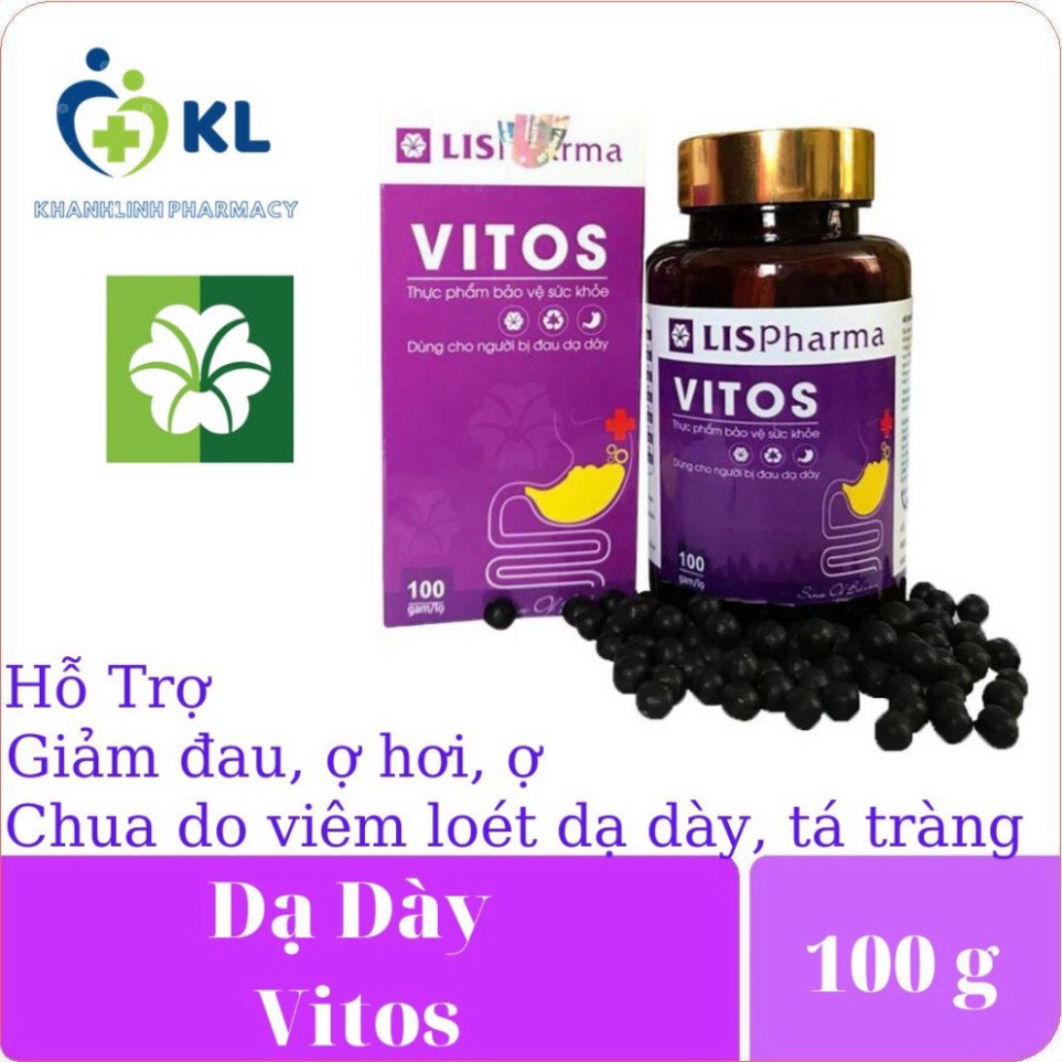 SALE LỚN 80% Dạ Dày VITOS - Hỗ Trợ Giảm Các Triệu Chứng của Viêm loét Dạ Dày, tá tràng, Giảm Trào Ngược, ợ hơi ,ợ chua, 