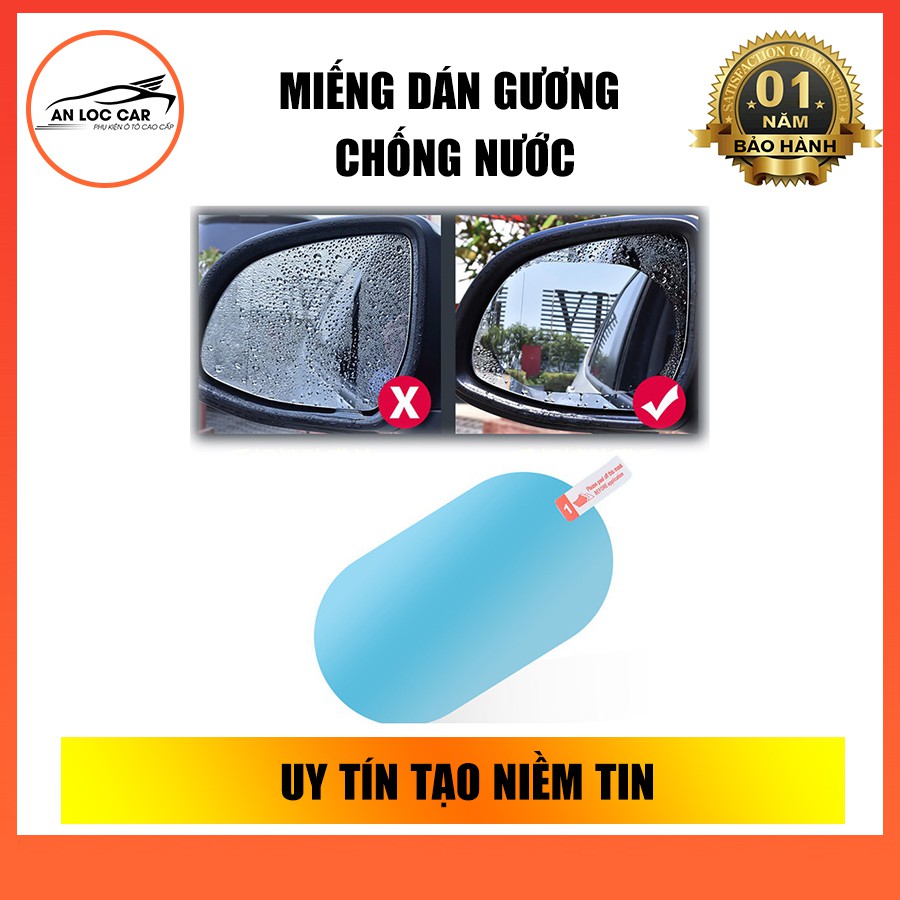 Bộ 2 miếng dán gương chiếu hậu ô tô chống mưa cao cấp - Bộ 4 miếng dán kính chống nước mưa đầy đủ phụ kiện