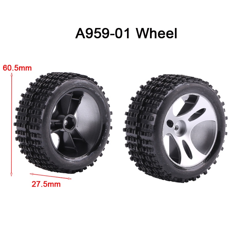 Bộ 4 Bánh Xe Thay Thế A959-01 Cho Wltoys A959 A959-B A959-A 1/18 RC