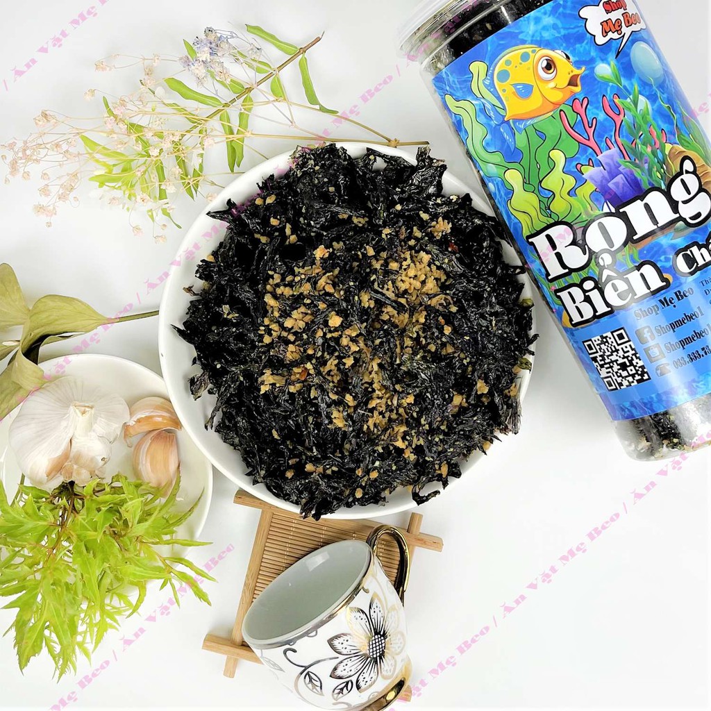 Rong Biển Cháy Tỏi Hộp 150Gr Ăn Vặt Cực Ngon