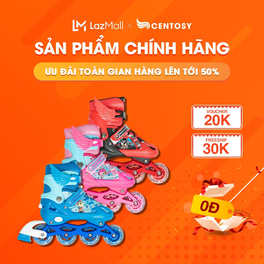 Giày Patin Trẻ Em  Measin - Có Đèn Bánh, Form Chắc Chắn, Phanh Chân An Toàn