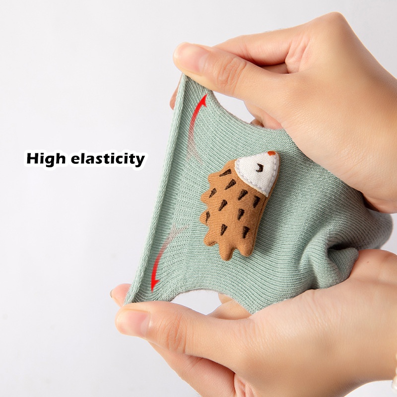 Vớ trẻ em KokoroCare miệng rộng hình chim cánh cụt/khủng long 3D bằng cotton chải kỹ cho bé 0-3 tuổi