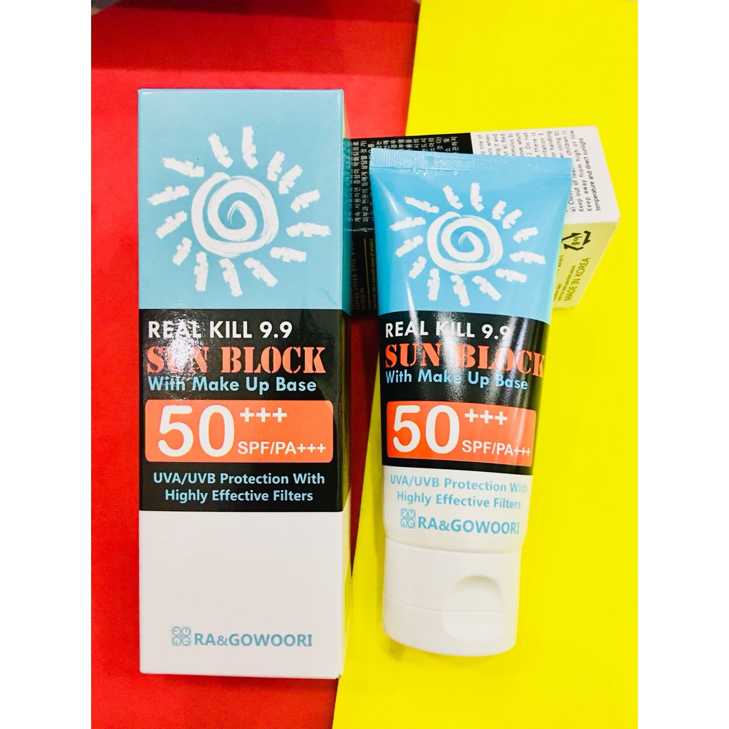 KEM CHỐNG NẮNG RA&amp;GOWOORI REAL KILL 9.9 SUN BLOCK 80ML CHÍNH HÃNG