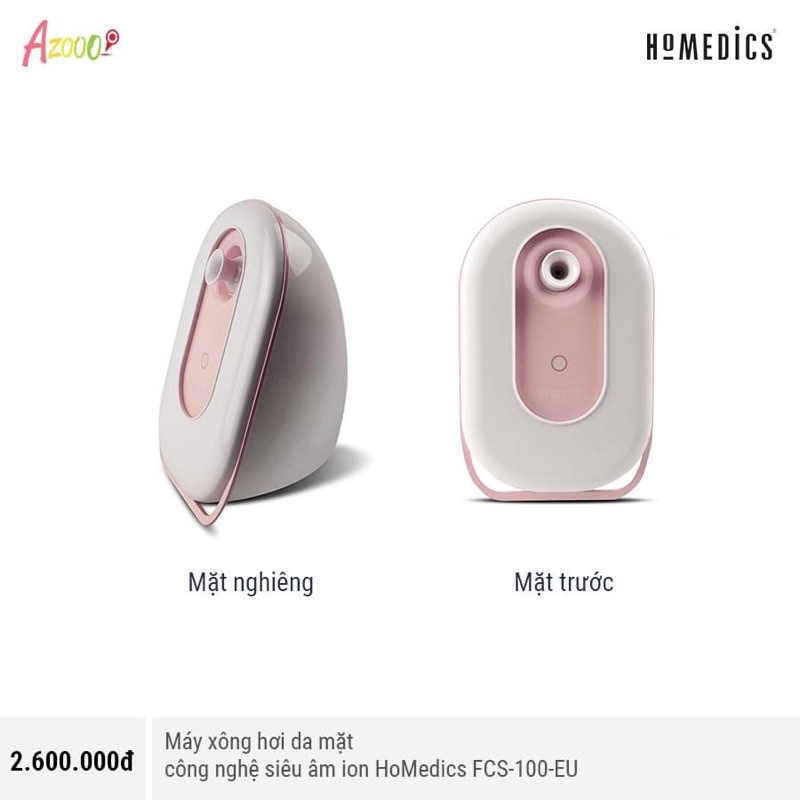 Máy xông hơi da mặt công nghệ siêu âm ion HoMedics FCS-100-EU