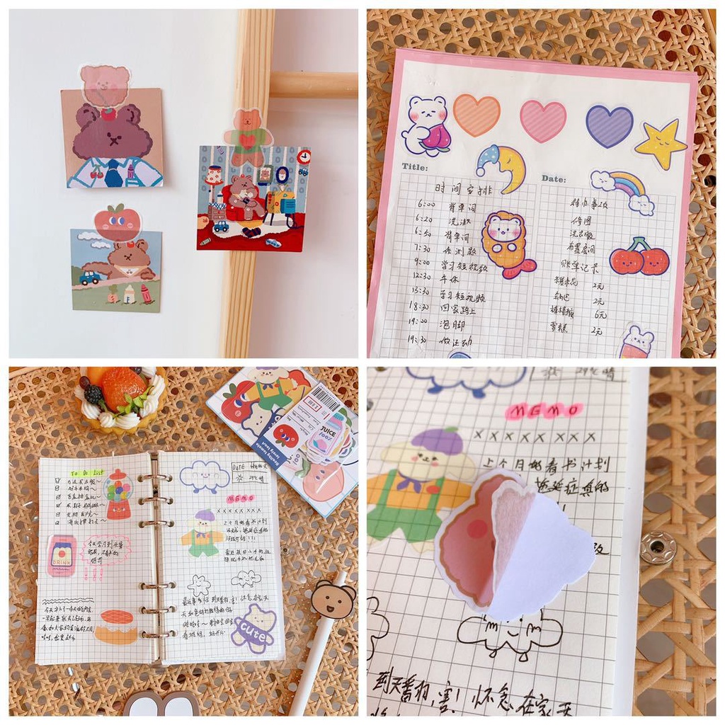 Gói 20 hình dán sticker cute trang trí decor bình nước đồ dùng học tập dễ thương Lizamo STK20