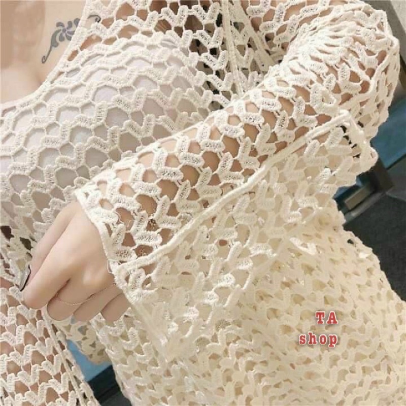 Áo lưới đi biển hình tim