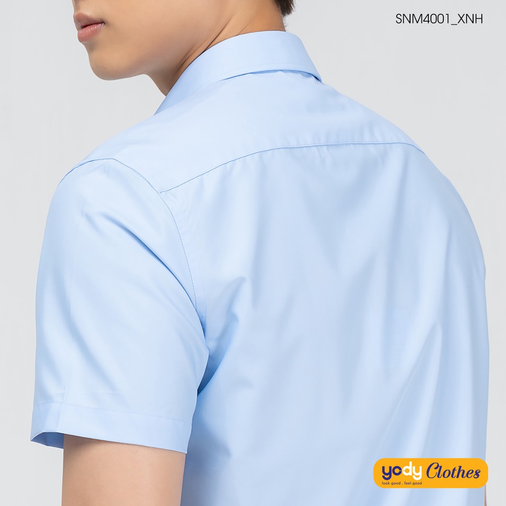 [Mã WABRYD221 giảm 10% đơn 250K] Áo sơ mi nam ngắn tay YODY vải lụa nến cao cấp khô thoáng giữ form SNM4001 | BigBuy360 - bigbuy360.vn