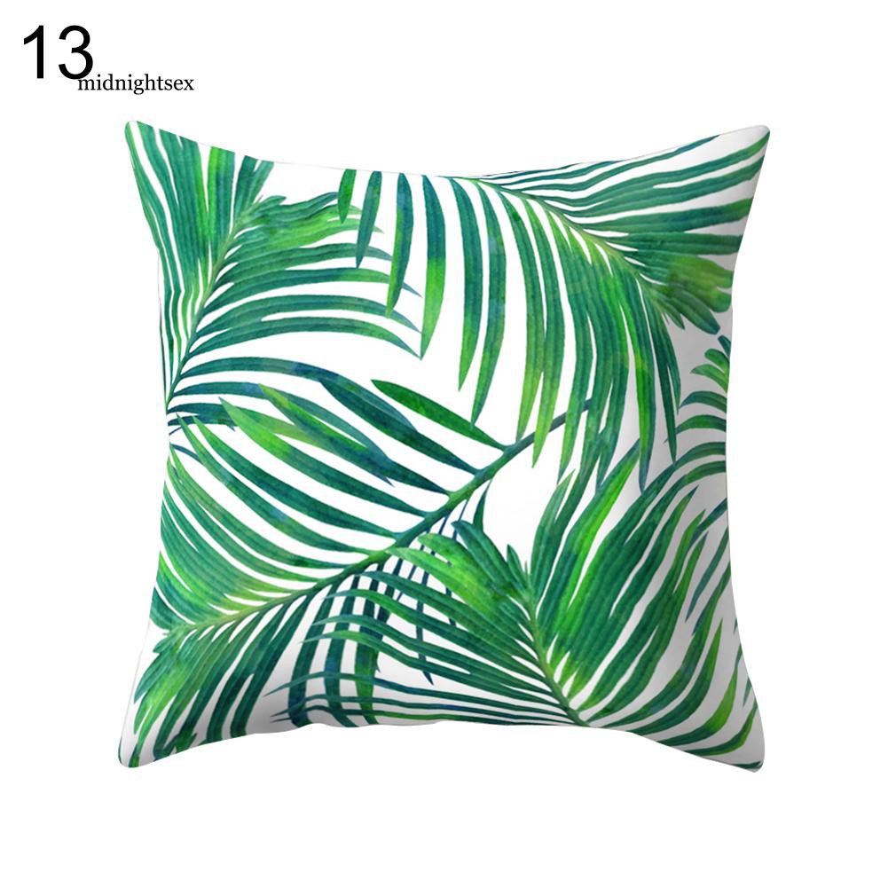 Vỏ Gối In Hình Cây Xương Rồng / Lá Cây Kích Thước 45x45cm Trang Trí Nhà Cửa