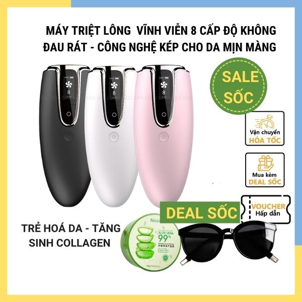 Máy triệt lông IPL LUX, triệt lông băng lạnh Satasilk IPL PRO đa năng mini cầm tay trẻ hóa da 1 triệ