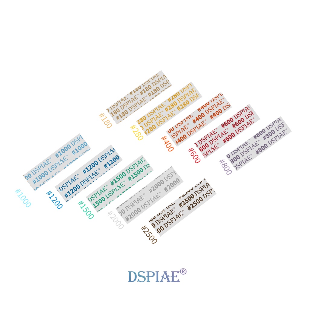 Giấy nhám đánh bóng cắt sẵn có keo 180# -2500# 10 miếng Dspiae  - Dụng cụ mô hình