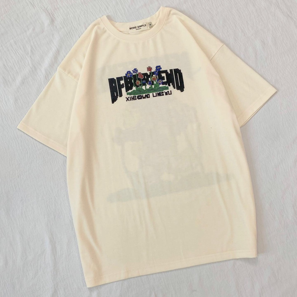 Áo Phông BFB Tay Lỡ Nam Nữ Unisex Form Rộng Phong Cách Ulzzang - Áo thun cổ tròn co giãn không nhăn GIDI