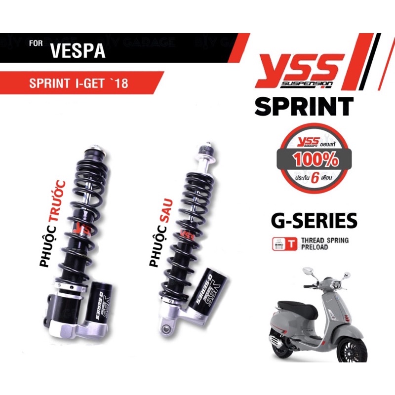 PHUỘC GIẢM SÓC YSS VESPA SPRINT PRIMAVERA