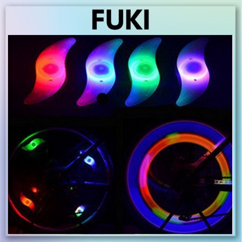 Đèn led gắn bánh xe đạp đèn led gắn van xe đạp tiện dụng FUKI
