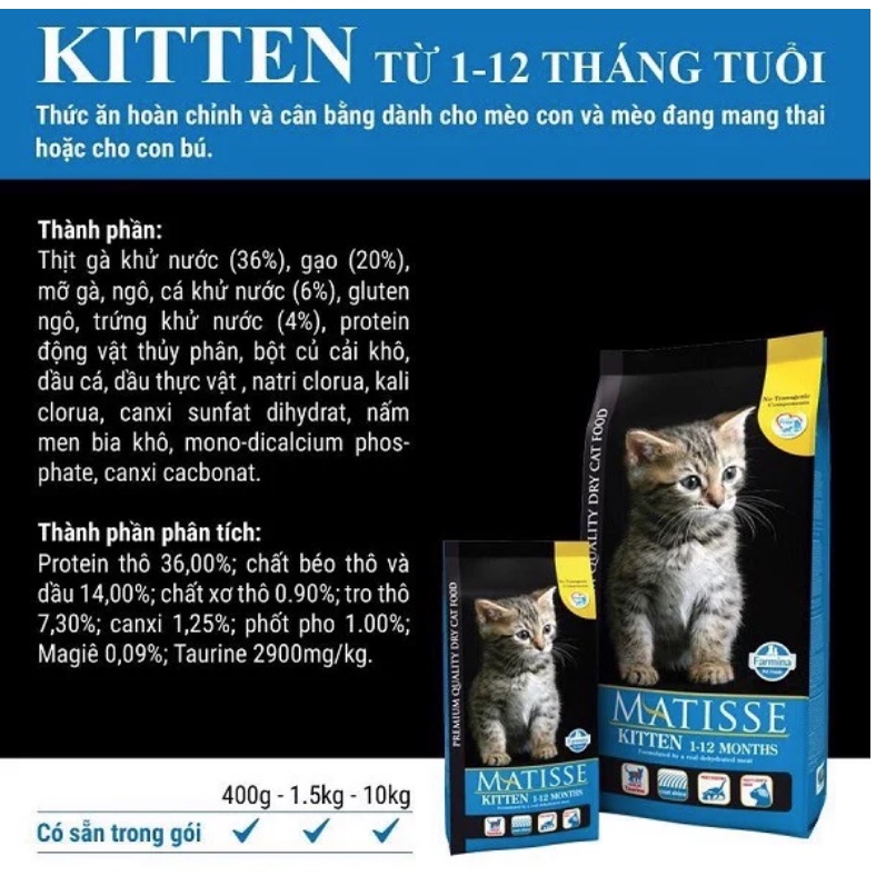 Farmina  hạt PRIME ANCESTRAL MATISSE Cá hồi & cá ngừ cho mèo trưởng thành & mèo con