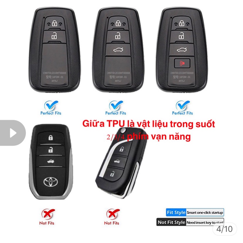 Ốp chìa khoá cho xe ô tô Toyota CROSS 2021 2020