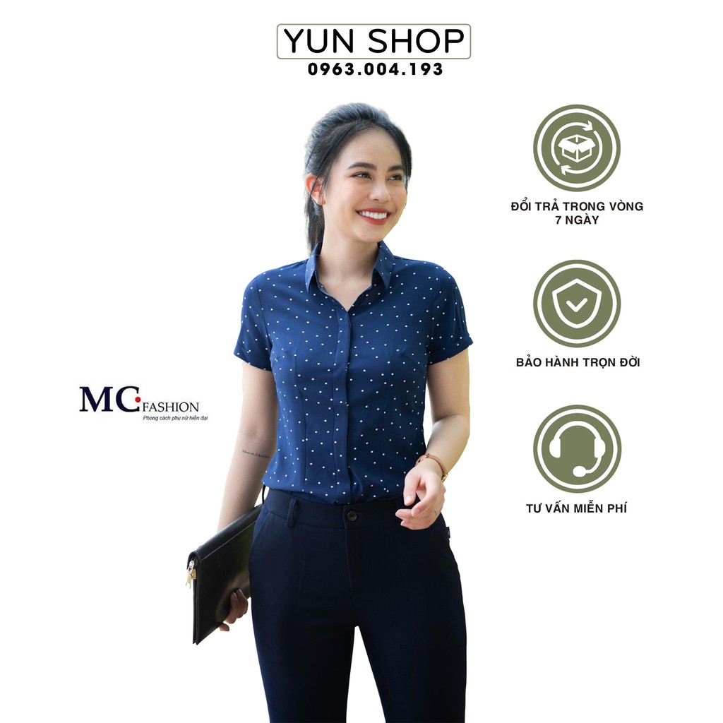 Áo Sơ Mi Nữ Công Sở Đẹp Họa Tiết Chấm Bi - MC Fashion A0257