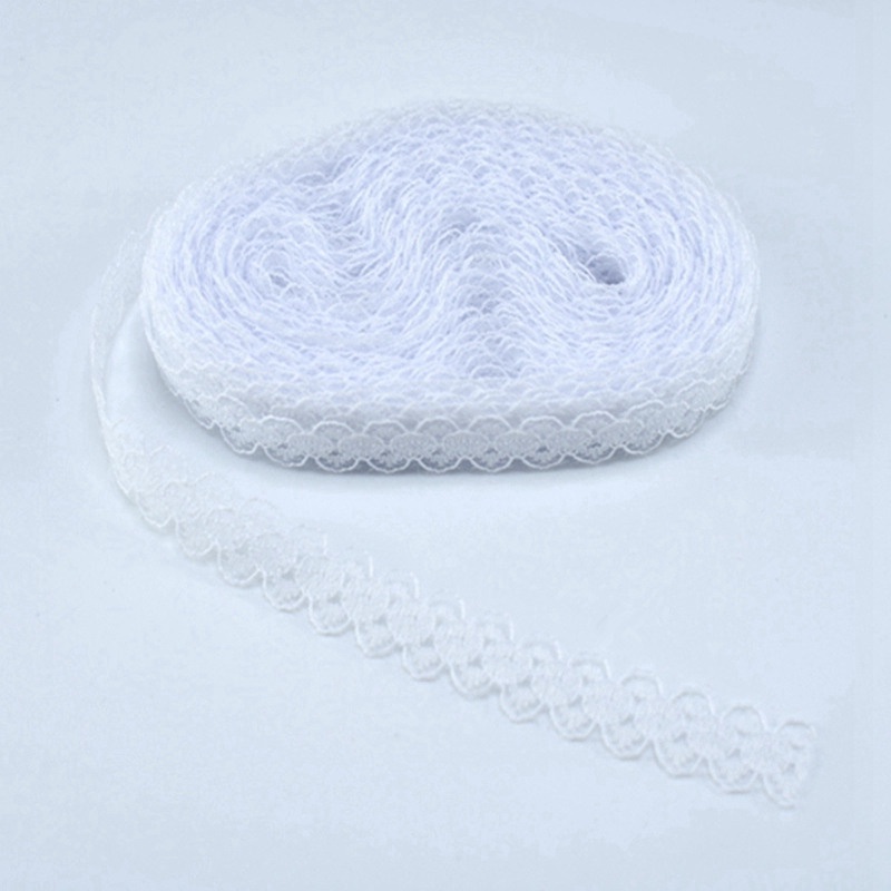 Cuộn Dây Ruy Băng Ren Cotton 10M 14mm Nhiều Màu Sắc Dùng Trang Trí Tiệc Cưới / Giáng Sinh