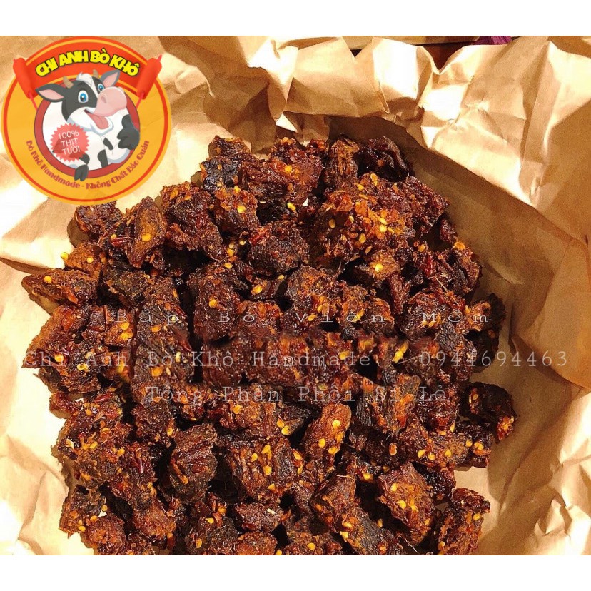 Bắp Bò Khô Viên Mini Mềm - Bò Khô Chi Anh HandMade Đặc Biệt Thơm Ngon Đậm Vị
