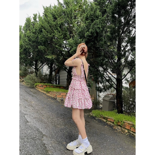 BERI DRESS đầm xẻ ngực form xoè Ebublio