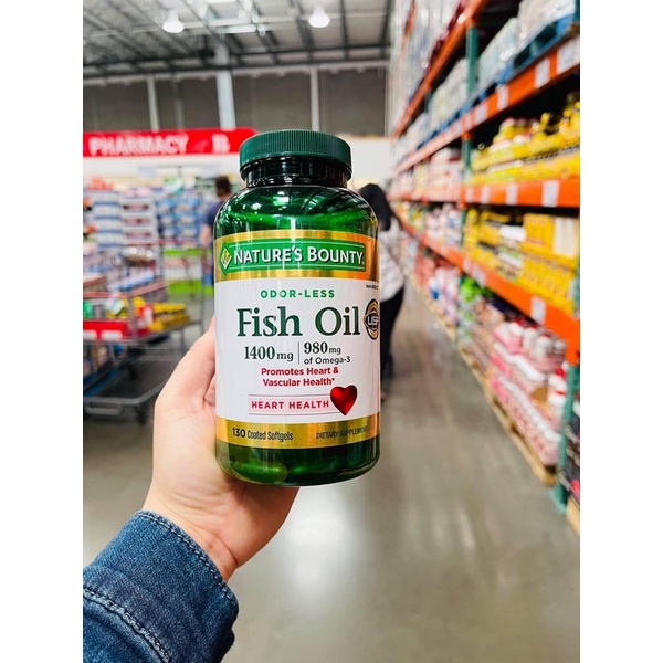 Viên uống dầu cá Nature’s Bounty Fish Oil 1400mg Nội Địa Mỹ