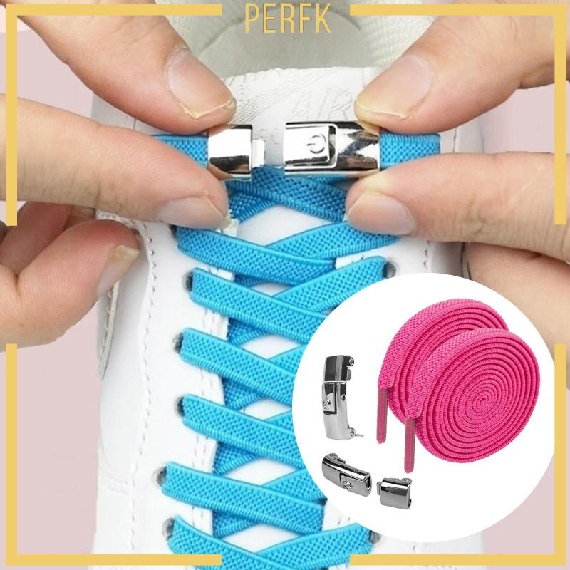 [Perfk] Dây Buộc Giày Co Giãn Không Cần Buộc Dây Đế Phẳng Tập Luyện Nhanh Chóng Dành Cho Người Lớn