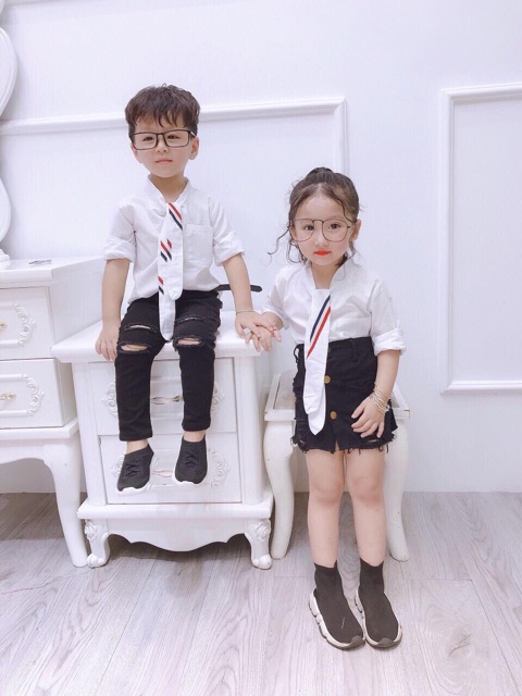 Bộ cà vạt sành điệu hot hit cho bé trai bé gái - BCV