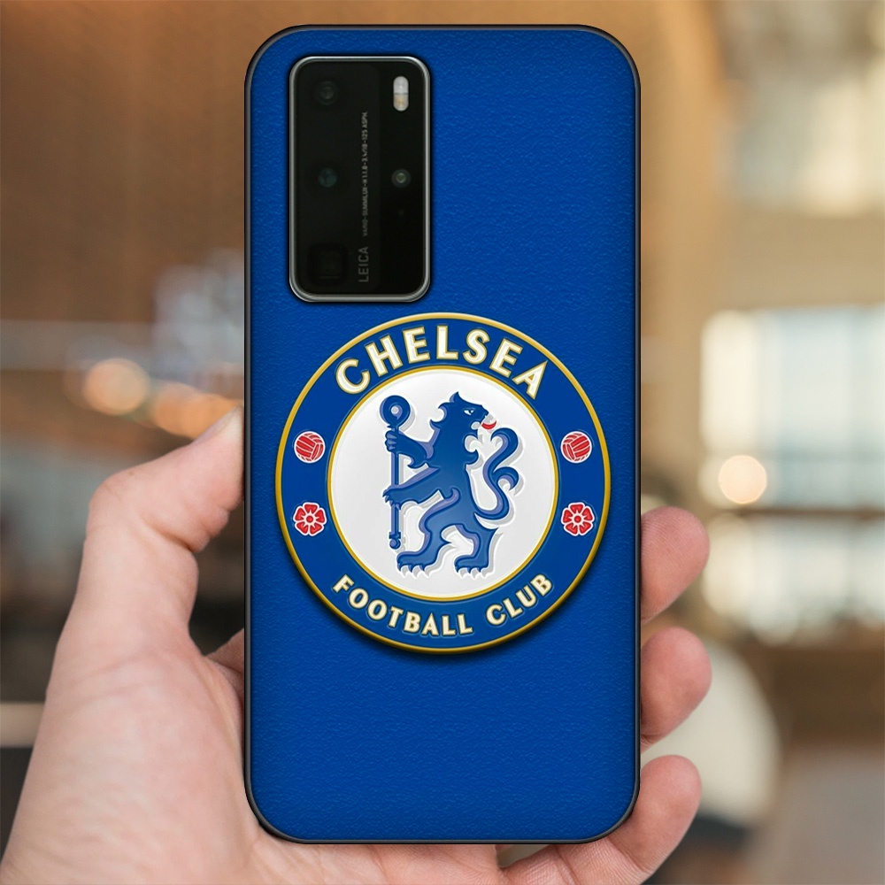 Ốp lưng Huawei P40 Pro viền đen in hình Chelsea FC
