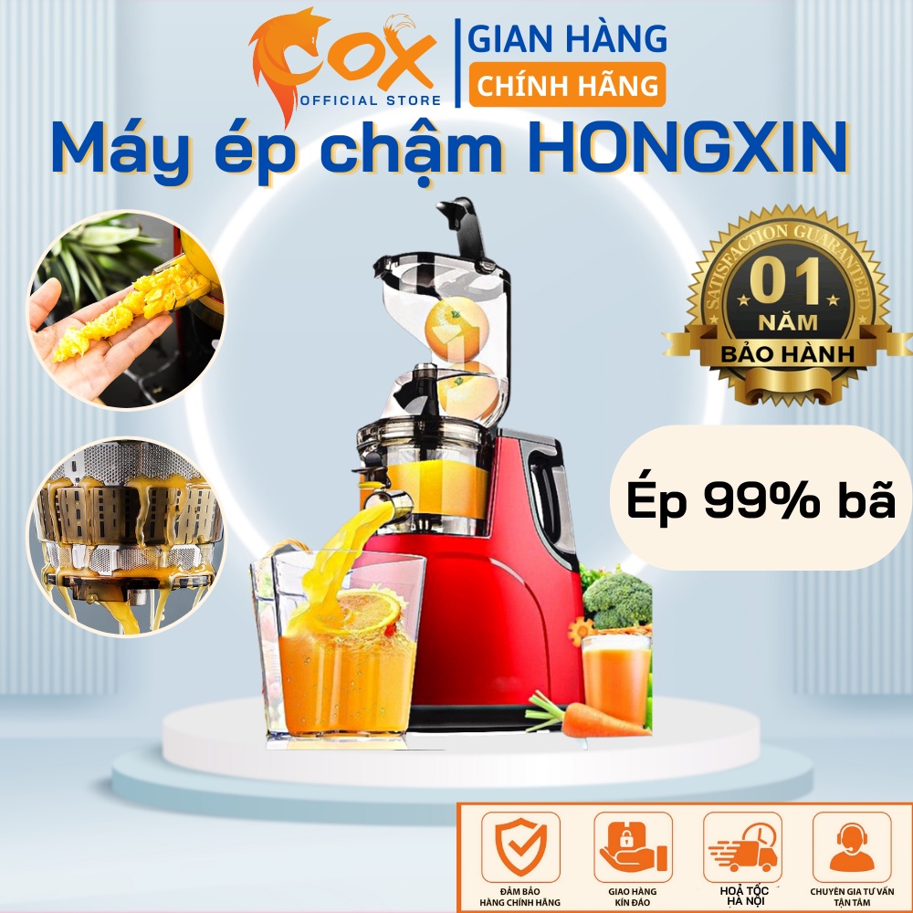 Máy ép chậm hoa quả HONGXING RH312 miệng ép cực lớn kiệt 95% nước an toàn cho mọi gia đình