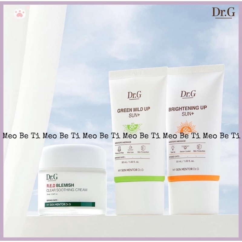 Kem chống nắng Dr.G Green Mild Up Sun SPF 50 Pa++++ và Kem Chống Nắng Làm Sáng Da DrG Brightening Up Sun SPF 50 Pa+++