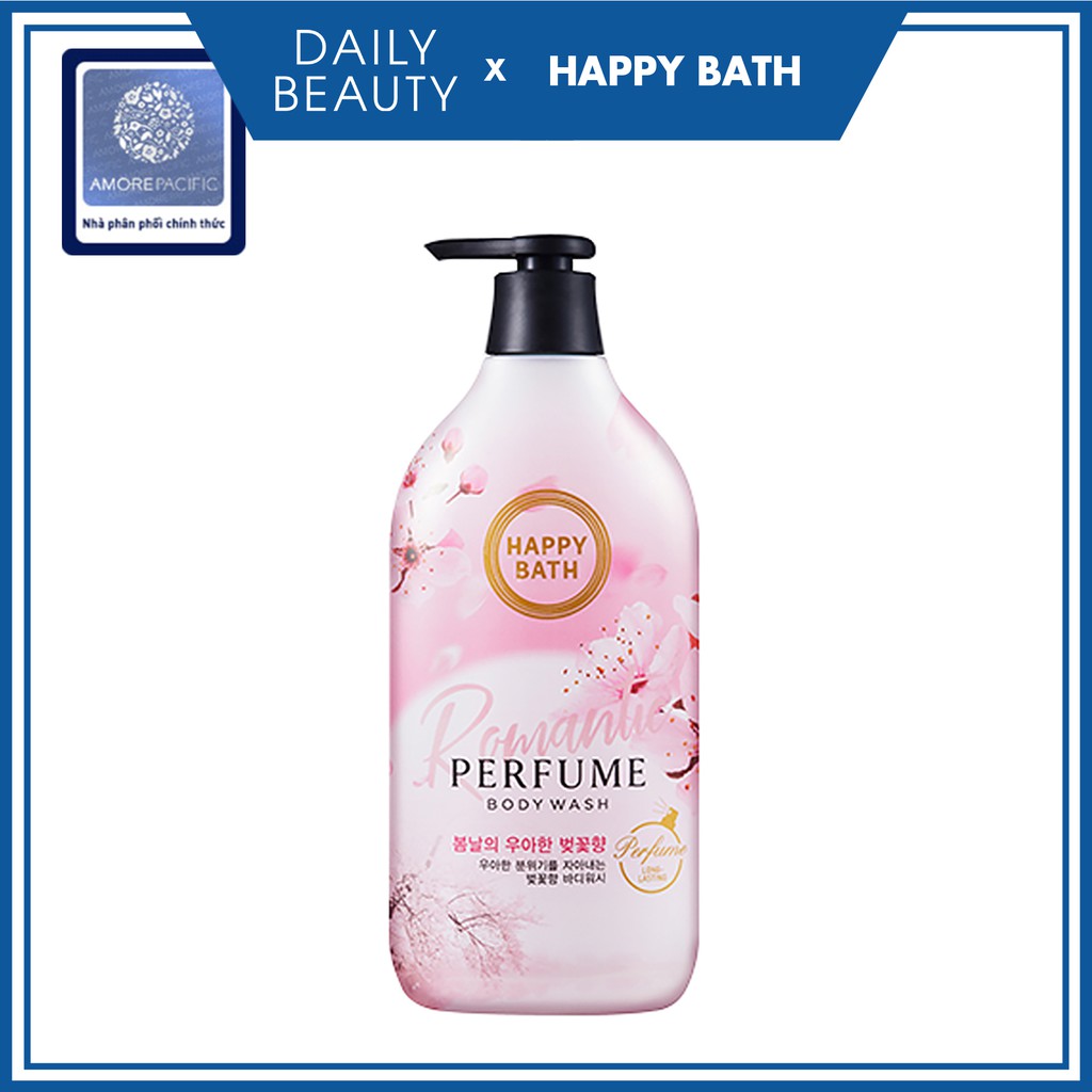 Sữa Tắm Cao Cấp Hàn Quốc HAPPY BATH Body Wash - Romantic Cherry Blossom Daily Beauty Official