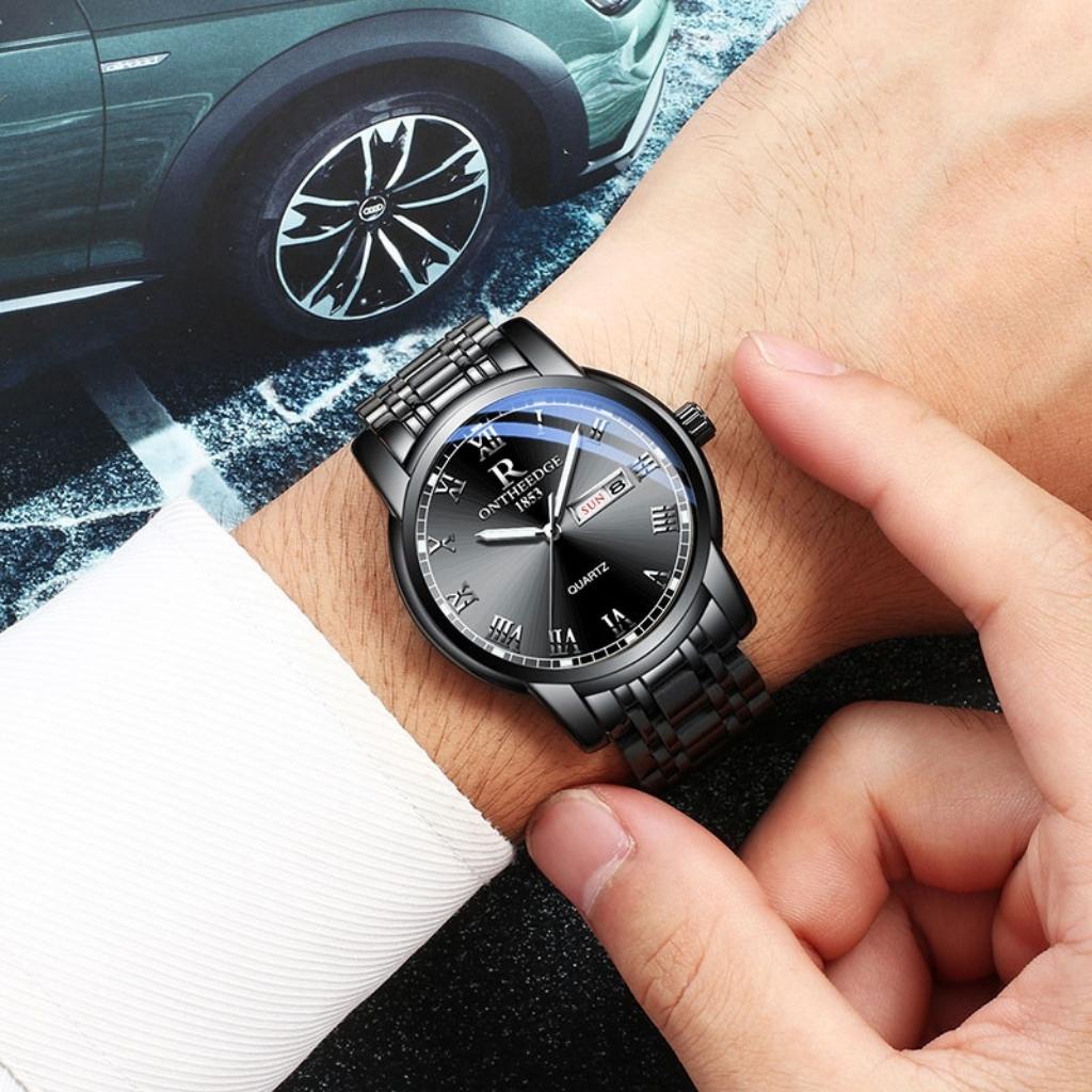 Đồng hồ nam chính hãng R-ONTHEEDGE, đồng hồ đeo tay kính tráng sapphire vỏ thép cao cấp | BigBuy360 - bigbuy360.vn