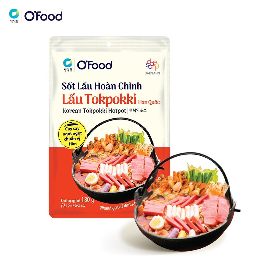 Combo lẩu tokpokki và bánh gạo Hàn Quốc 350g O'food