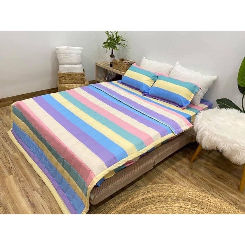 Bộ ga poly cotton cầu vòng hot hit