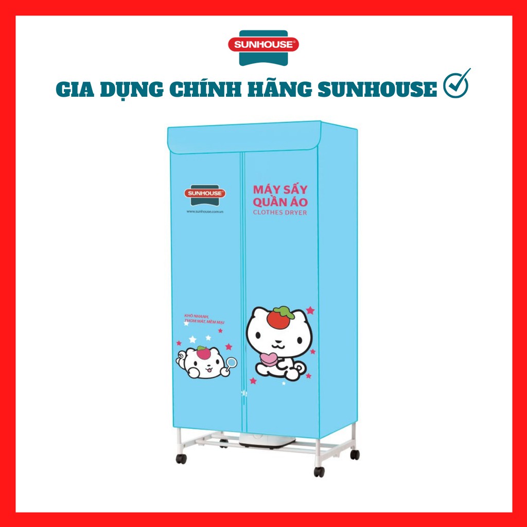 Máy sấy quần áo SUNHOUSE SHD2702 (Công suất 1000W, Khối lượng sấy 10kg, Bảo Hành Chính Hãng 12 Tháng)