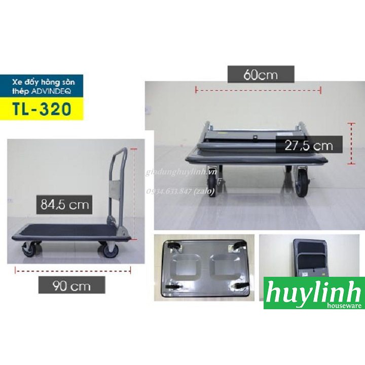 Xe đẩy hàng sàn thép Advindeq TL-320 - 320kg