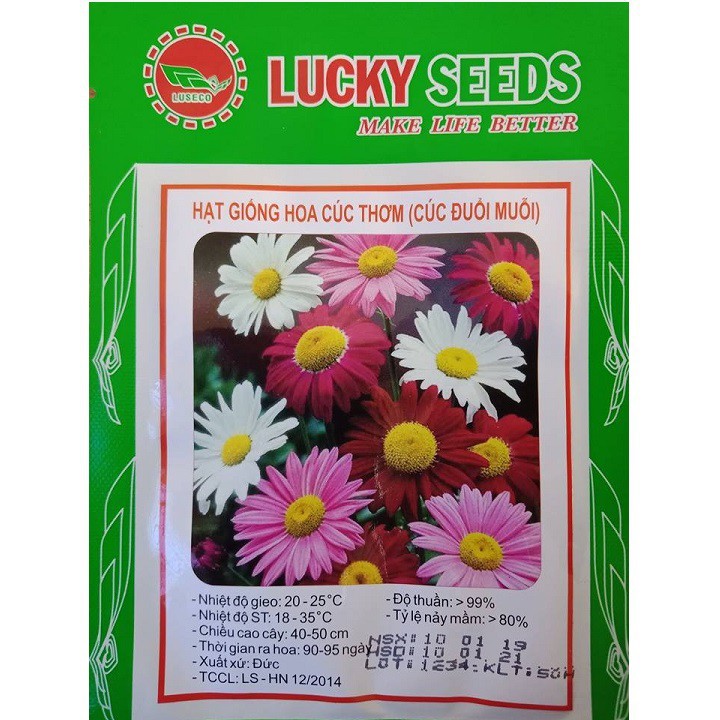 Bán buôn- Gói 50 hạt giống hoa cúc thơm- cúc đuổi muỗi xuất xứ Đức- hạt giống Lucky Seeds hàng đẹp, nhập khẩu.