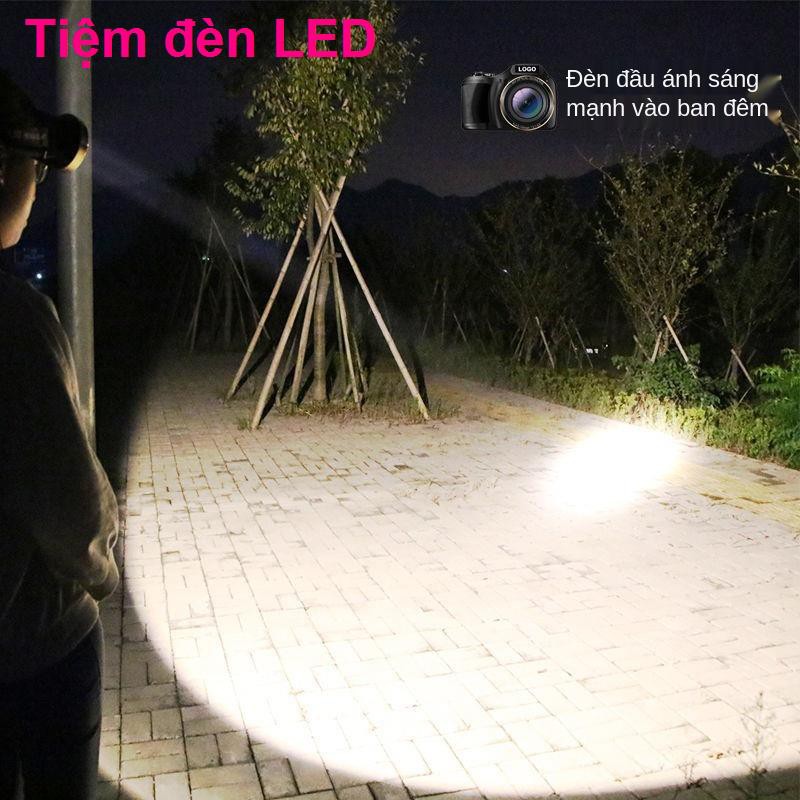 head Đèn chiếu sáng mạnh có thể sạc lại pin LED gắn trên đầu tầm xa siêu soi đánh cá ban đêm của thợ mỏ