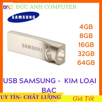 USB Samsung 4GB /8GB /16GB/ 32GB - Silver Metal Pendrive - Vỏ Kim Loại- Thiết Kế Móc Khóa