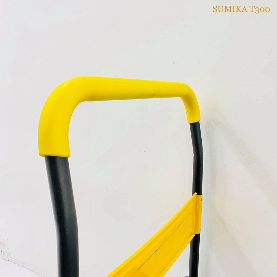 Xe đẩy hàng sàn thép tay cầm gấp gọn chính hãng Sumika T150 & T300 tải trọng 150kg và 300kg  xe kéo hàng