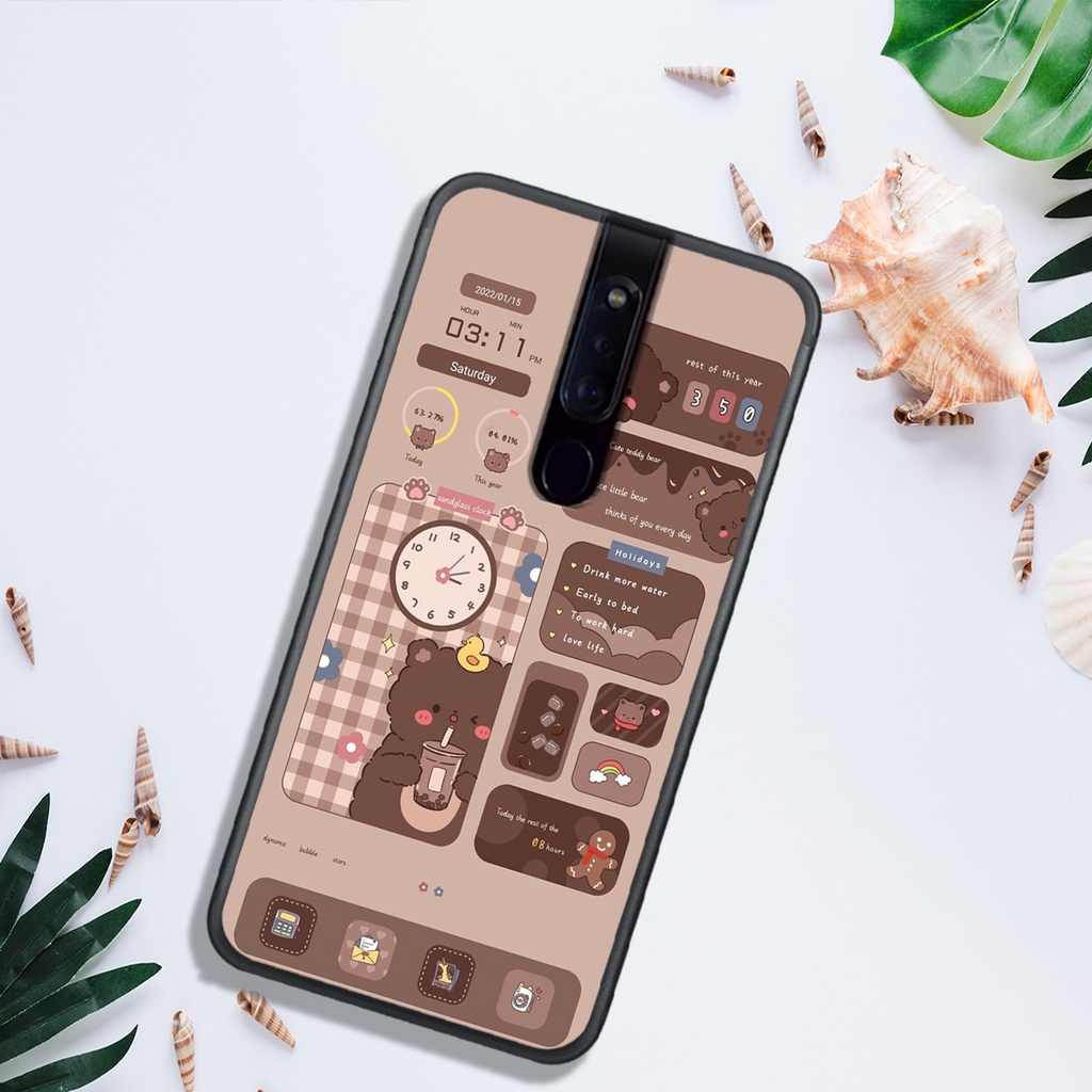ỐP LƯNG OPPO F5 - F7 - F11 - F11 PRO, IN HÌNH GẤU NÂU CHOCOLATE ĐÁNG YÊU.