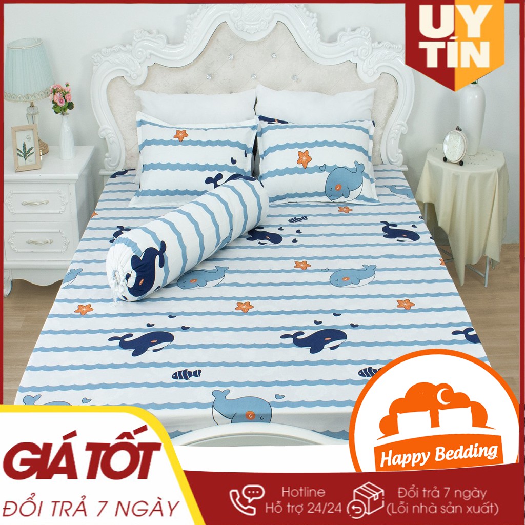 Ga Trải Giường Cotton Poly, Ga Nệm Drap Trải Giường, Ga Chun  M2 M6 M8 2M 2M2 Đủ Họa Tiết (Bo Chun Miễn Phí)