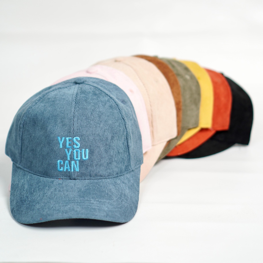 Mũ lưỡi trai ❤️ Nón kết thêu chữ Yes You Can phong cách Ulzzang form unisex nam nữ N06